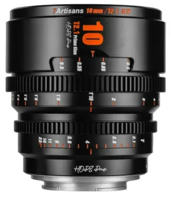 7ARTISANS  7Artisans 10mm T2.1 Prime Cine (M 43) Noir 