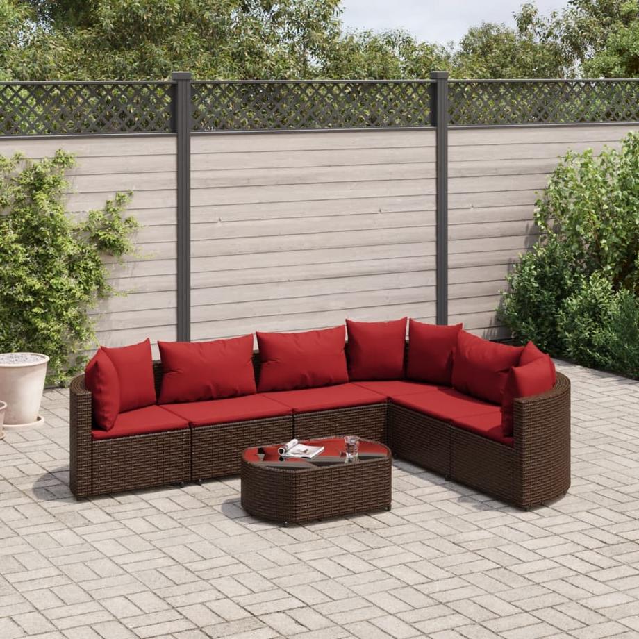 VidaXL Salon de jardin rotin synthétique  