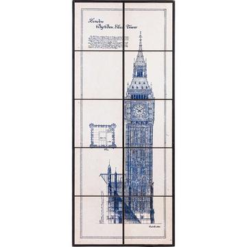 Tableau Majolic Big Ben 43x104