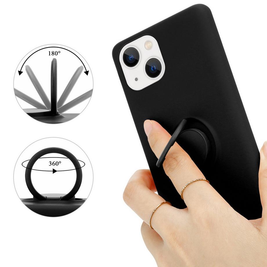 Cadorabo  Housse compatible avec Apple iPhone 14 PLUS - Coque de protection en silicone TPU flexible avec anneau 