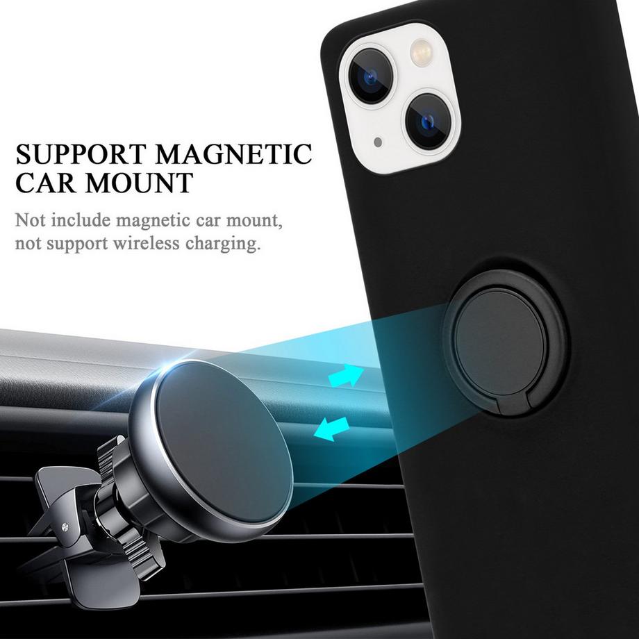 Cadorabo  Housse compatible avec Apple iPhone 14 PLUS - Coque de protection en silicone TPU flexible avec anneau 