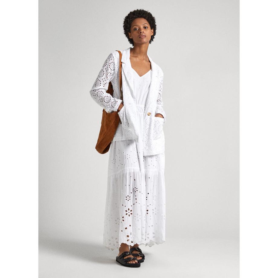 Pepe Jeans London Blazer Marisa con Ricamo Sangallo  