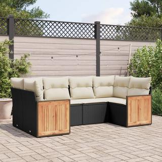 VidaXL set divano da giardino Polirattan  