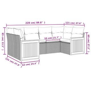 VidaXL Garten sofagarnitur poly-rattan  