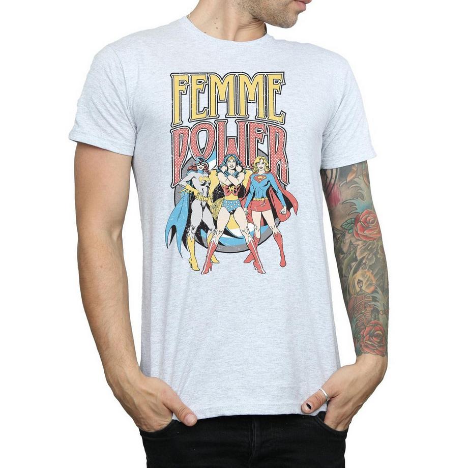 DC COMICS Femme Power T-Shirt Stampata  