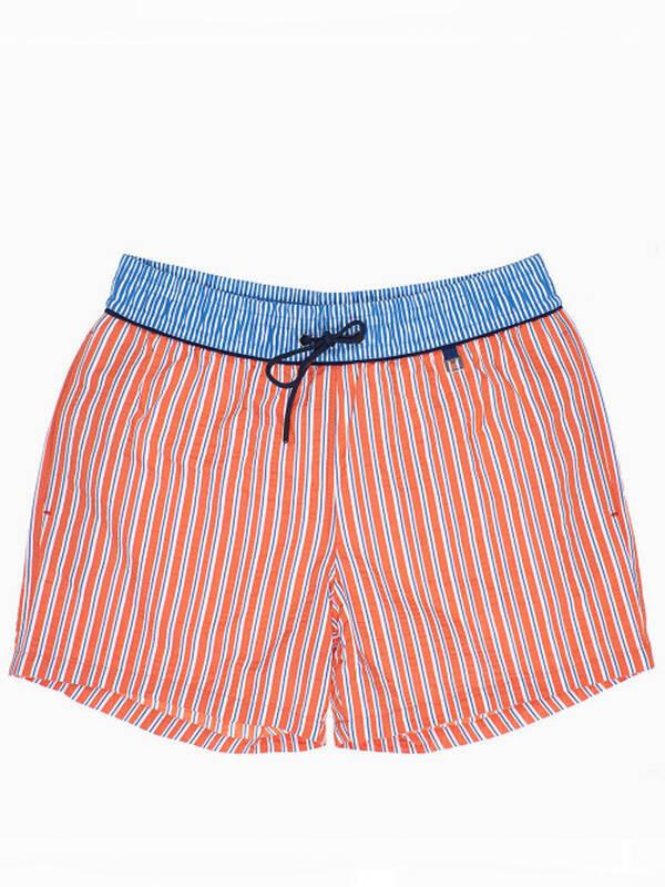 HOM Preppy Gestreifte Beach Boxer Badehose  