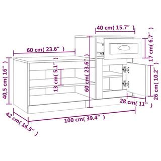 VidaXL Schuhregal holzwerkstoff  