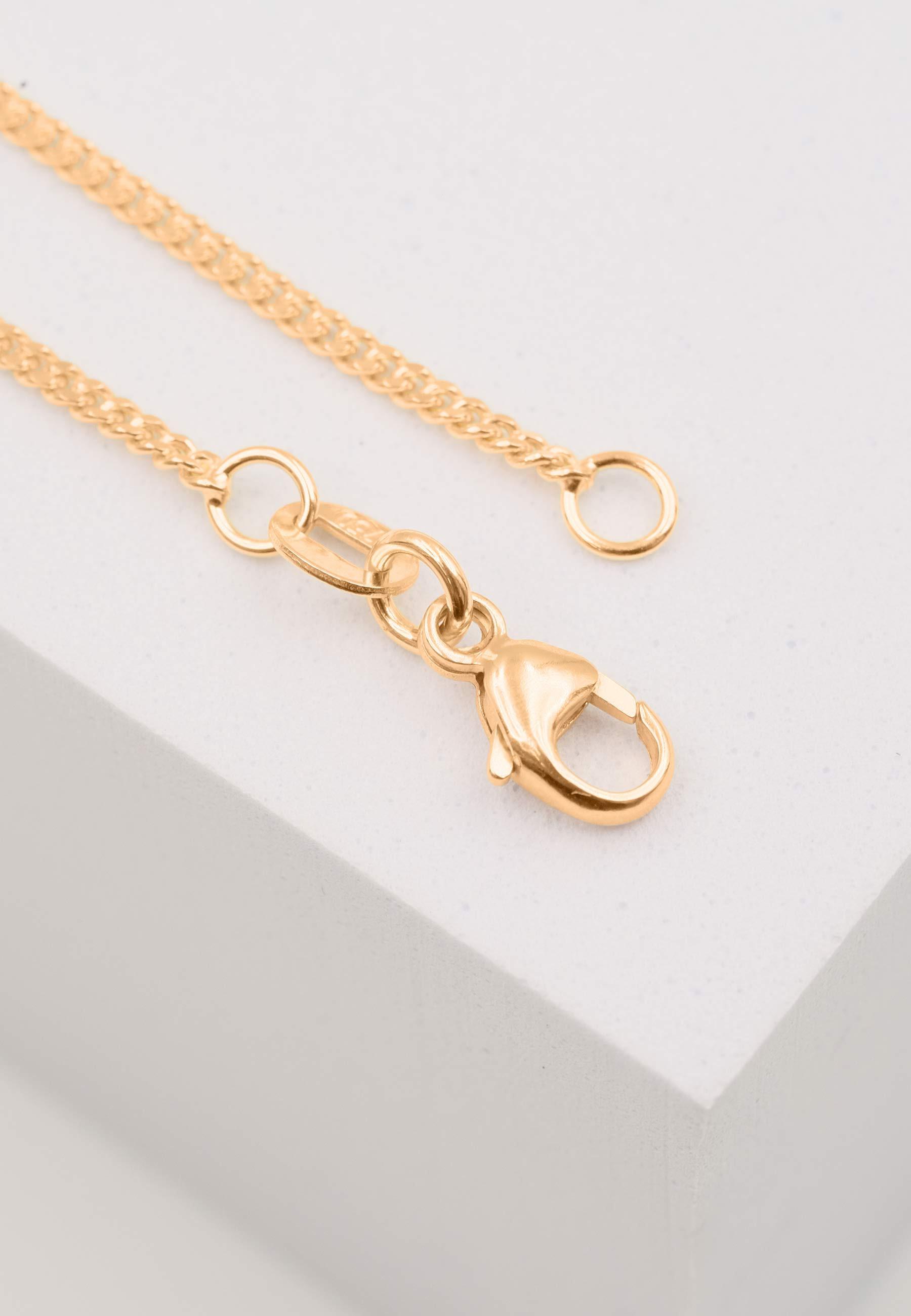 MUAU Schmuck  Collier Panzer Rotgold 750, 1.6mm, 38cm 