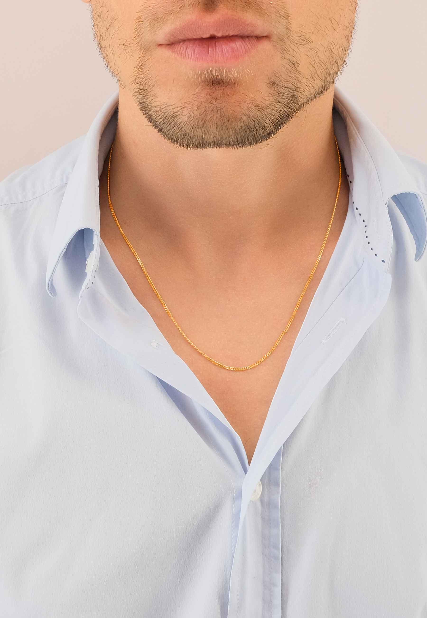 MUAU Schmuck  Collier Panzer Rotgold 750, 1.6mm, 38cm 