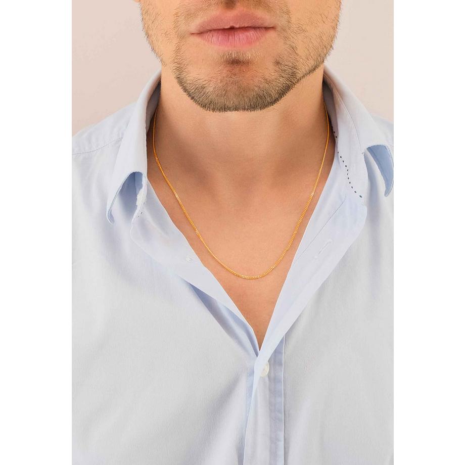 MUAU Schmuck  Collier Panzer Rotgold 750, 1.6mm, 38cm 