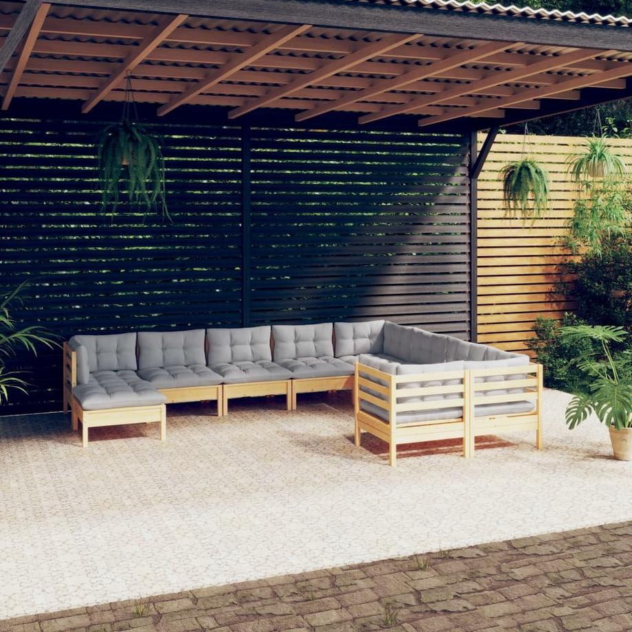 VidaXL set salotto da giardino Legno di pino  