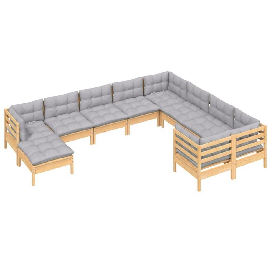 VidaXL set salotto da giardino Legno di pino  