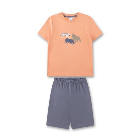 Sanetta  Jungen-Schlafanzug kurz Safari orange 