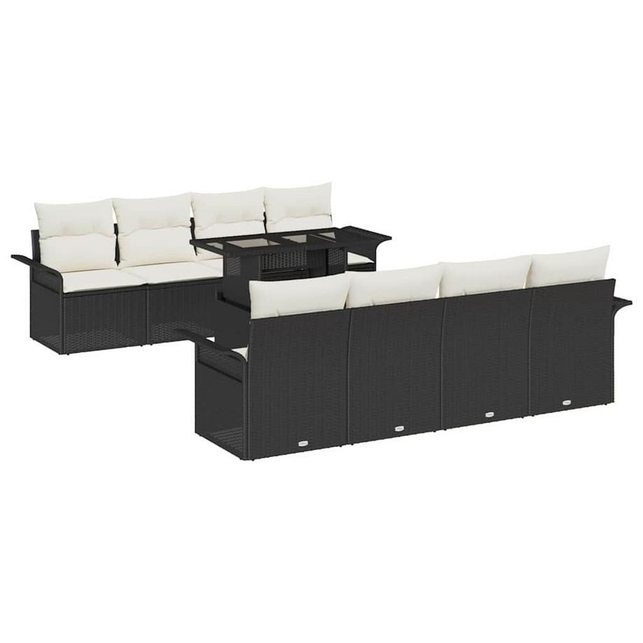 Gartensofa-set poly-rattan