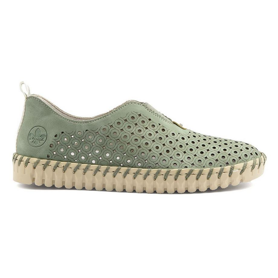 Rieker N1963 Perforierte Slip-On Schuhe  