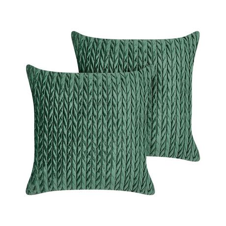 Beliani Lot de 2 coussins décoratifs en Polyester Traditionnel ECLIPTA  