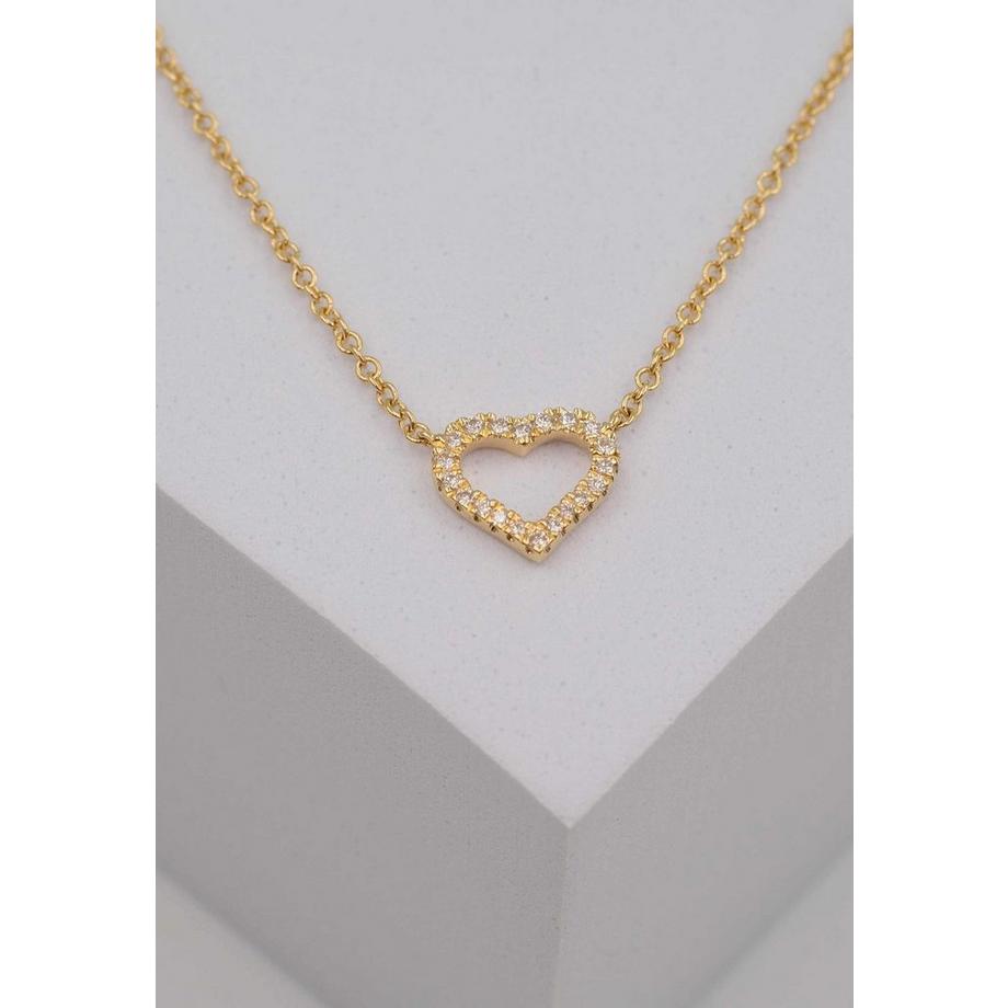 MUAU Schmuck  Bracelet Herz Gelbgold 750 Brillanten 0.06ct. 19cm 