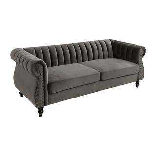 Vente-unique Chesterfield Sofa 3Sitzer TRUMBO Samt  