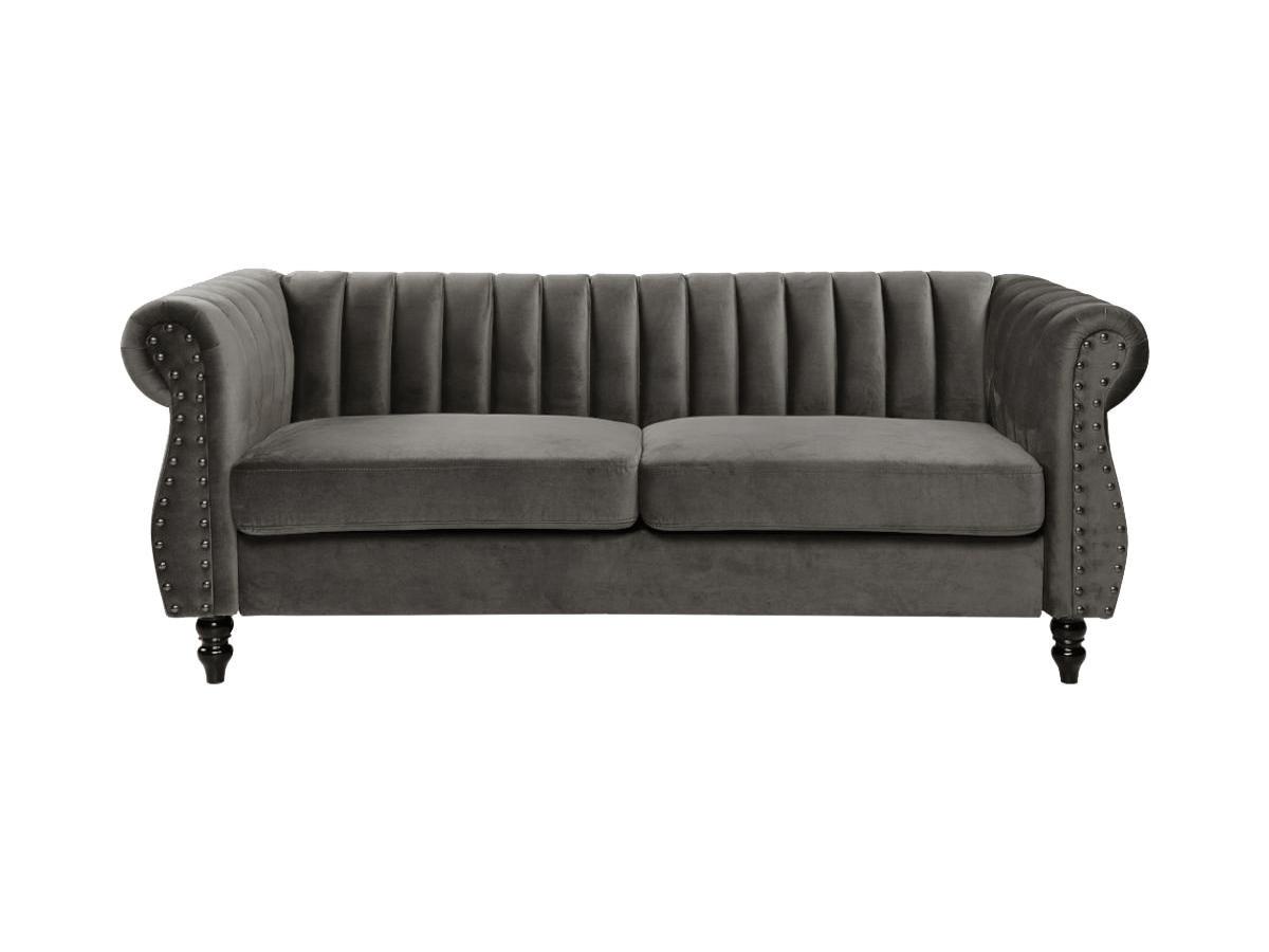 Vente-unique Chesterfield Sofa 3Sitzer TRUMBO Samt  