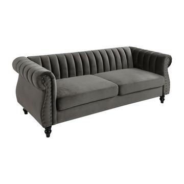 Canapé chesterfield 3 places en velours TRUMBO