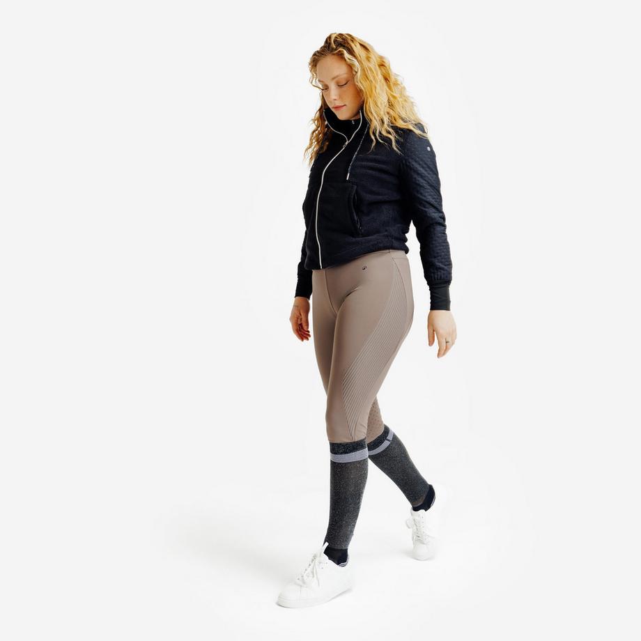 FOUGANZA  Legging femme équitation chaud polyester 