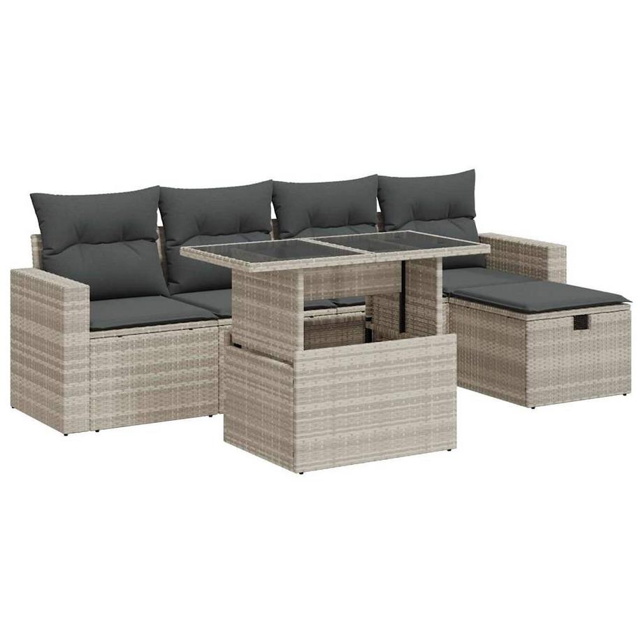 set divano da giardino Polirattan