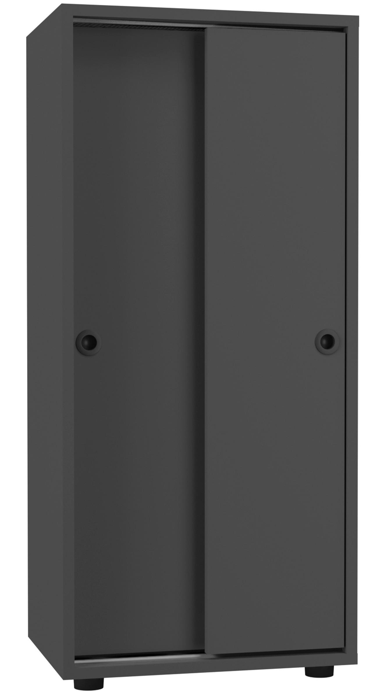 VCM Büroschrank mit 3 Fächern | moderner Aktenschrank mit Schiebetüren | Maße ca. H. 109 x B. 49 x T. 38 cm – Ulas 3-Fach  