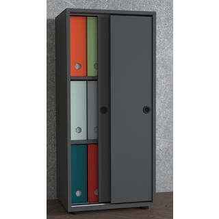 VCM Büroschrank mit 3 Fächern | moderner Aktenschrank mit Schiebetüren | Maße ca. H. 109 x B. 49 x T. 38 cm – Ulas 3-Fach  