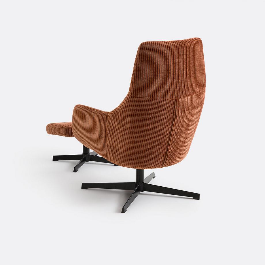 La Redoute Intérieurs Relaxsessel mit Drehfunktion und Fussstütze  