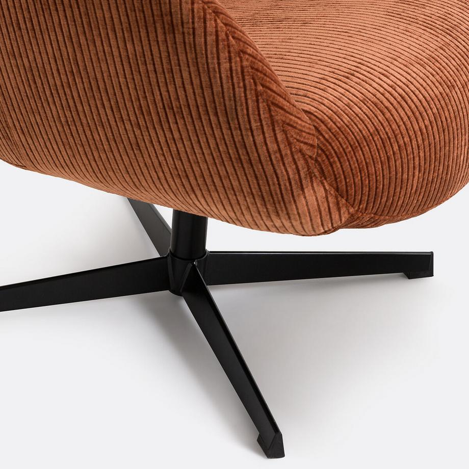 La Redoute Intérieurs Relaxsessel mit Drehfunktion und Fussstütze  