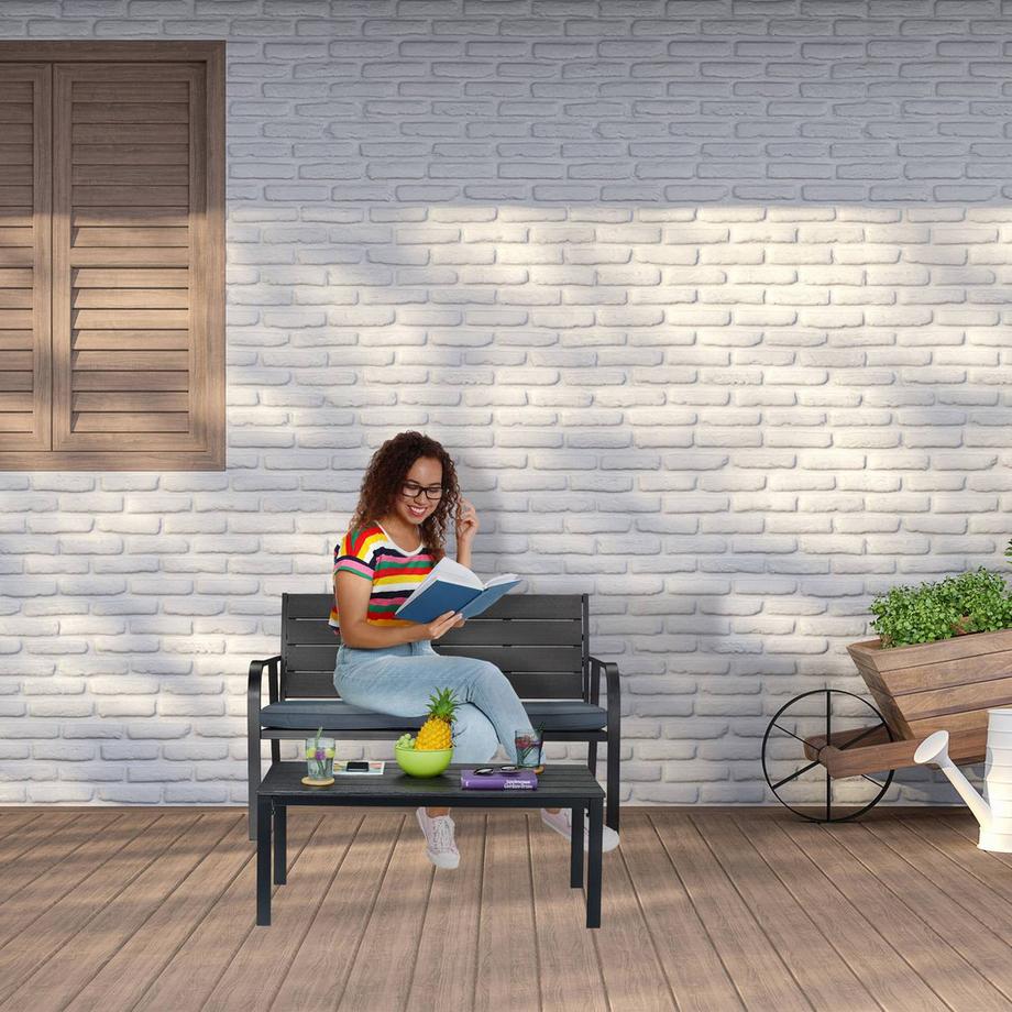 Northix Gartenbank mit Sitzauflage  