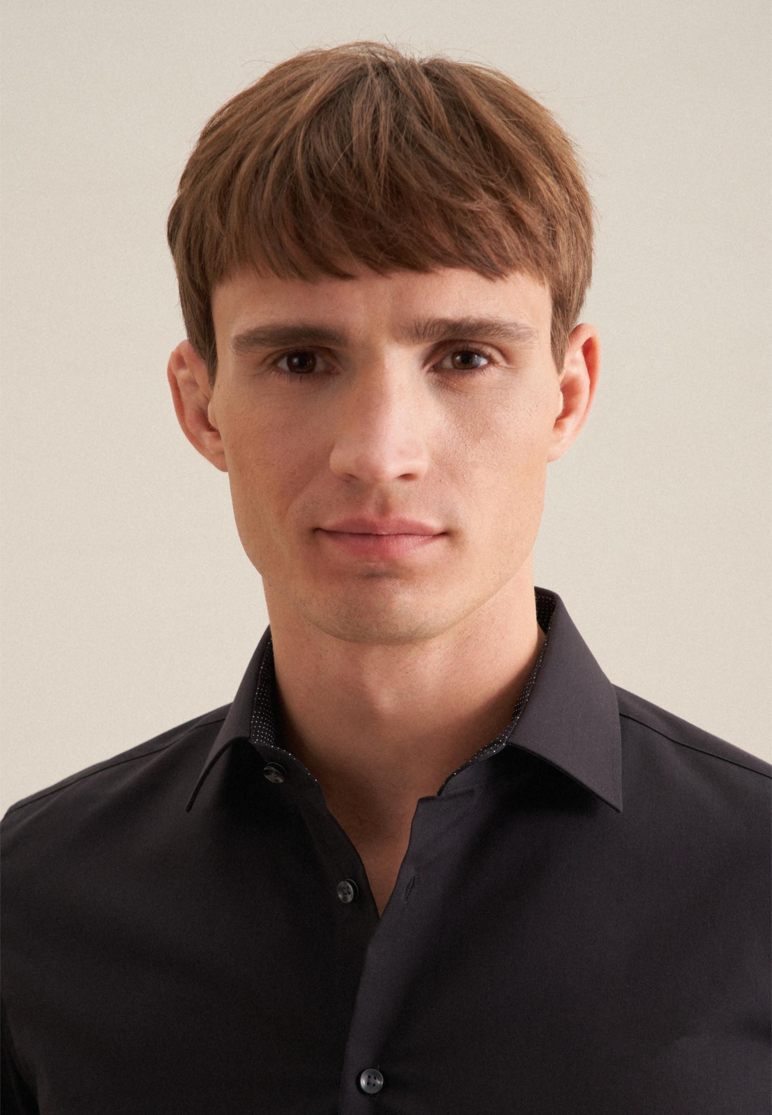 Seidensticker Business Hemd Slim Fit Langarm Uni  