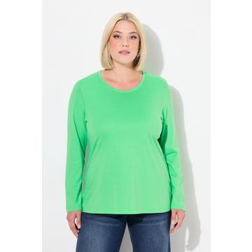 Maglia aderente con scollo a girocollo e maniche lunghe