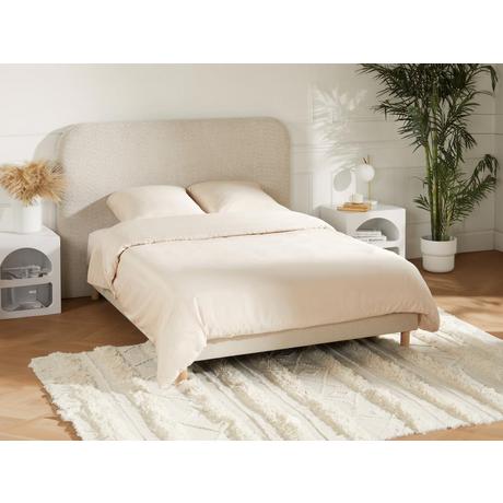 Vente-unique TALORA Parure de Lit Satin 240 x 260 cm Blanc  