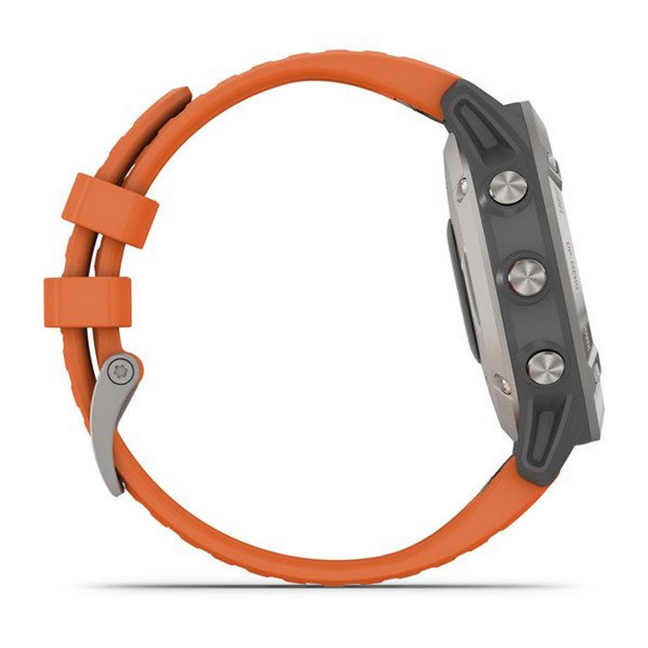 GARMIN  fenix 6 PRO Sapph. Titan Gray/Orange Bd 