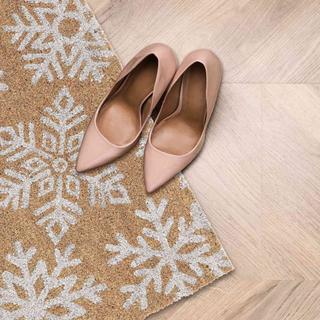 B2X Kokosnuss Fußmatte Schneeflocken  