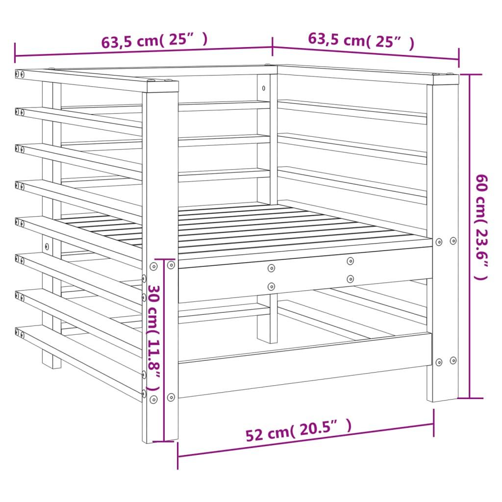 VidaXL sedia da giardino Legno di pino  