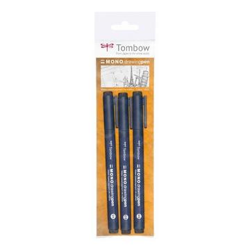 TOMBOW MONO drawing pen WS-EFL-3P Set, 3 Stück