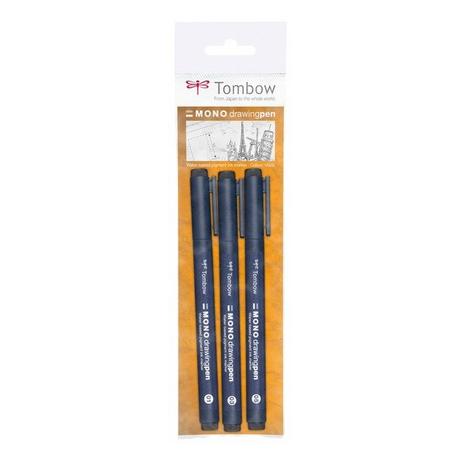 Tombow TOMBOW MONO drawing pen WS-EFL-3P Set, 3 Stück  