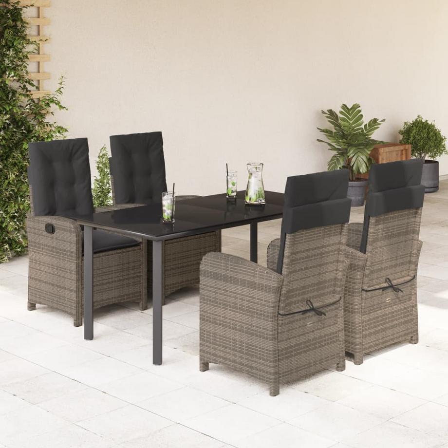 VidaXL set da pranzo da giardino Polirattan  