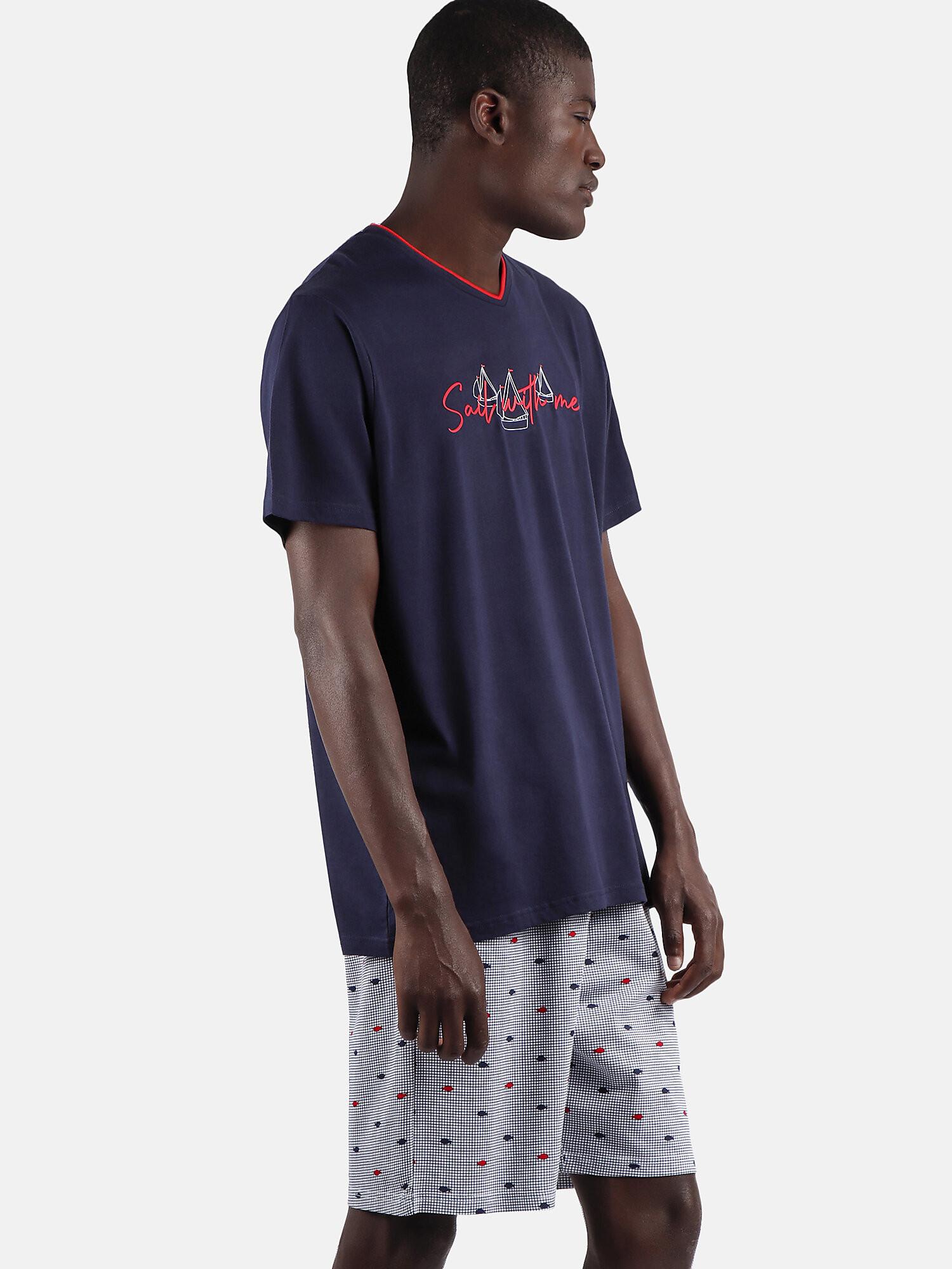 Admas  Pyjama Hausanzug Shorts T-Shirt Sailing 