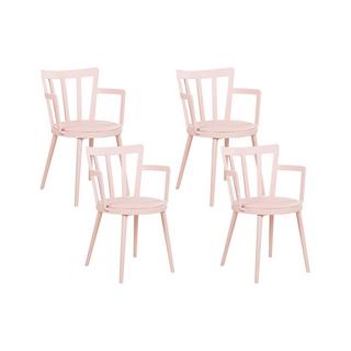 Beliani Lot de 4 chaises en Matière synthétique Moderne MORILL  