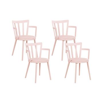 Set mit 4 Stühlen aus Kunststoff Modern MORILL