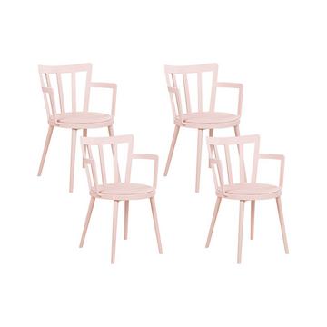 Lot de 4 chaises en Matière synthétique Moderne MORILL