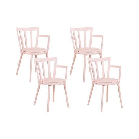 Beliani Lot de 4 chaises en Matière synthétique Moderne MORILL  