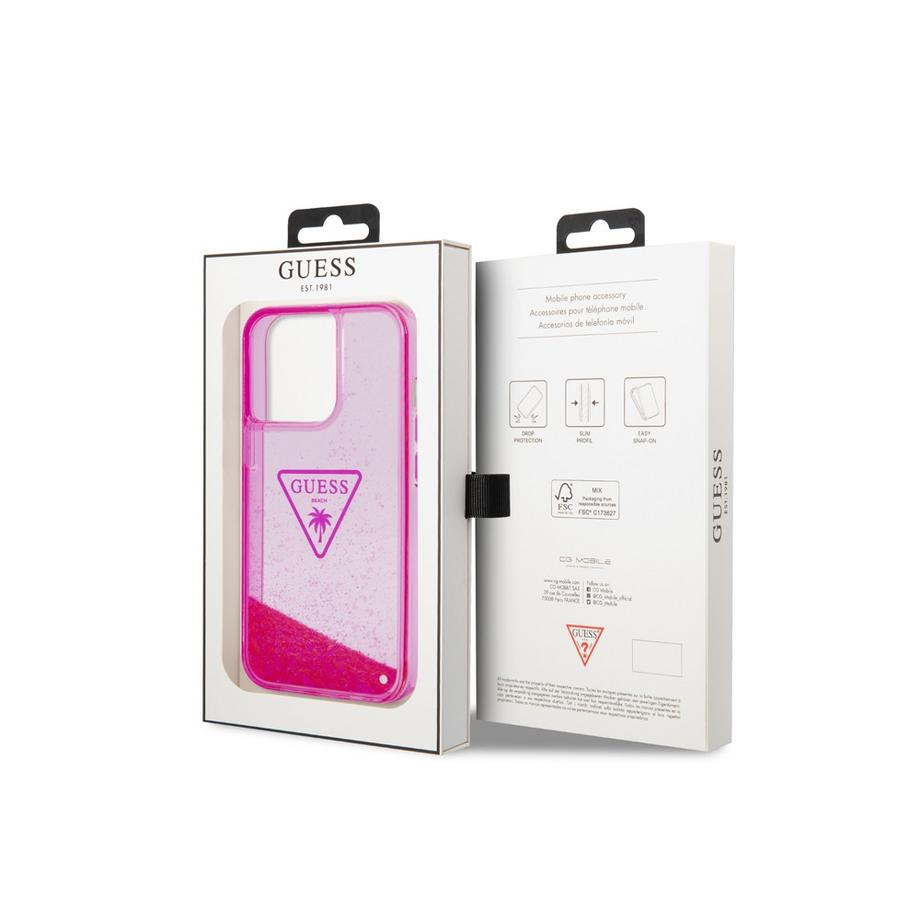 GUESS  Cover iPhone 14 Pro Max Glitter Palm 