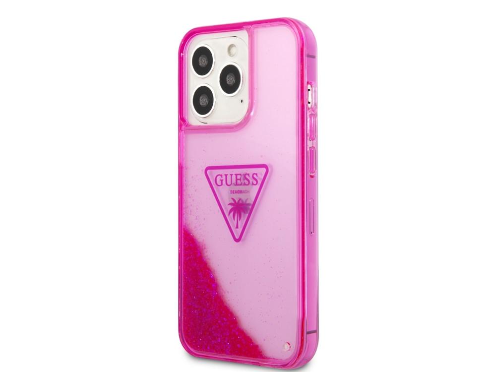 GUESS  Coque iPhone 14 Pro Max Glitter Palm 