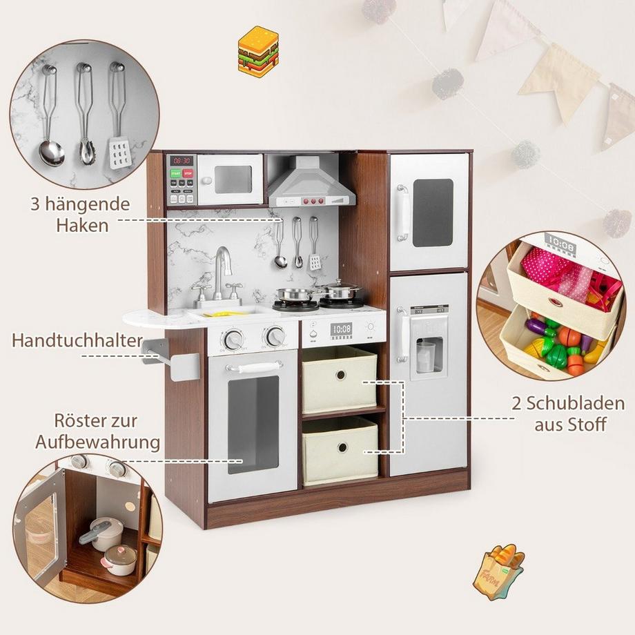 Northix  Cuisine pour enfants playset cuisine jouet moderne avec des lumières attrayantes café 