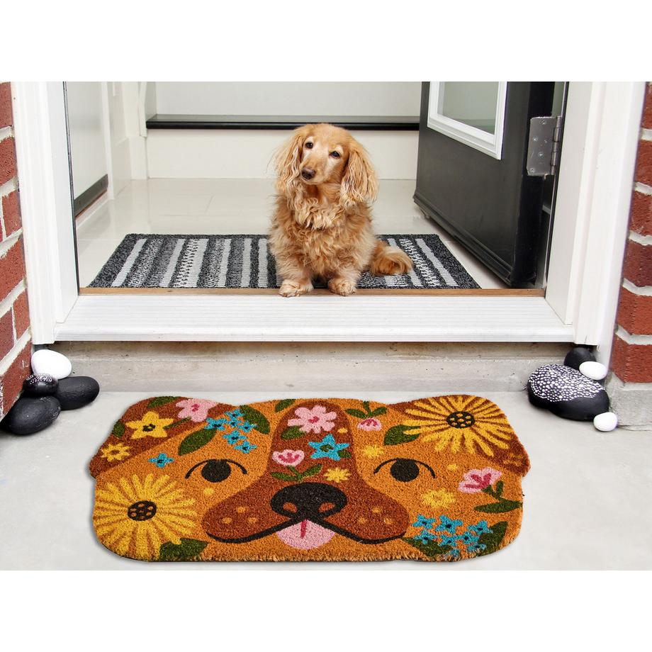 Beliani Tappetino da Ingresso en Fibra di Cocco Retrò TIBIG  