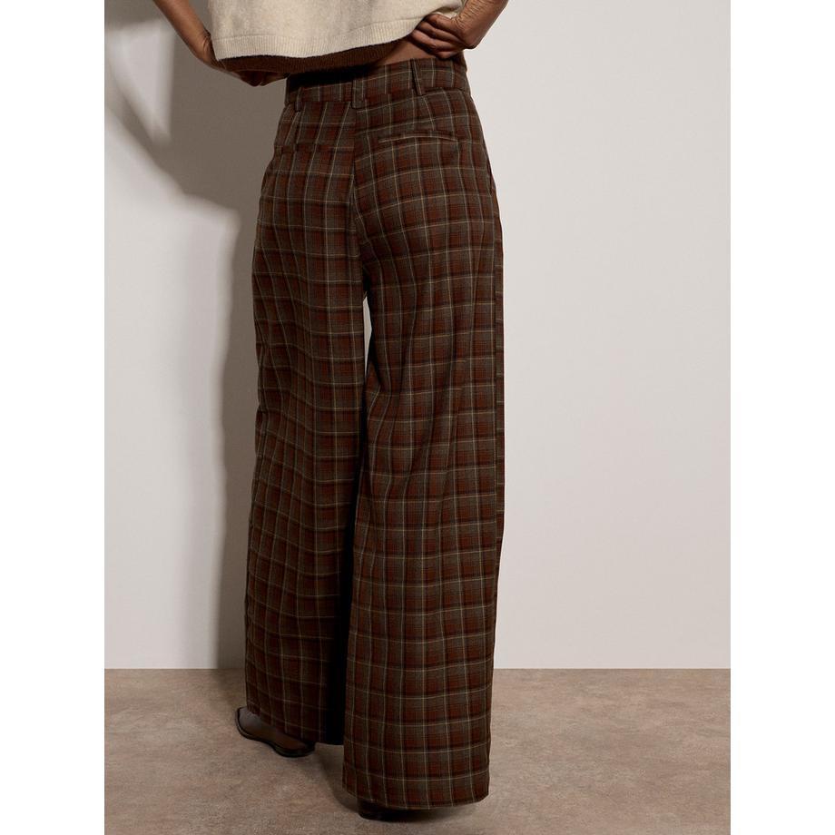 APRICOT Pantalon à carreaux à jambes larges  
